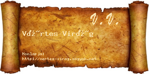 Vértes Virág névjegykártya