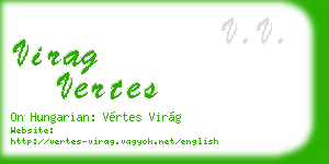 virag vertes business card